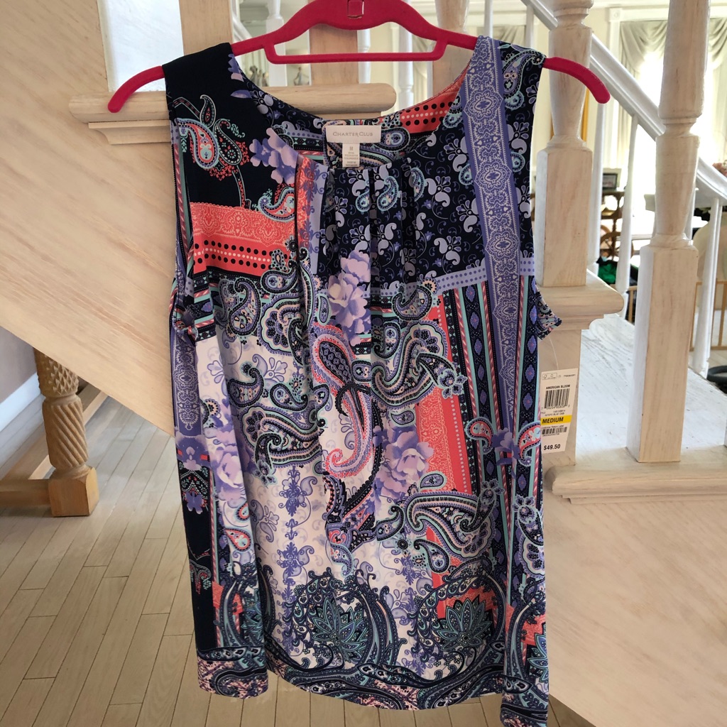 Charter Club Colorful Tank Brand New